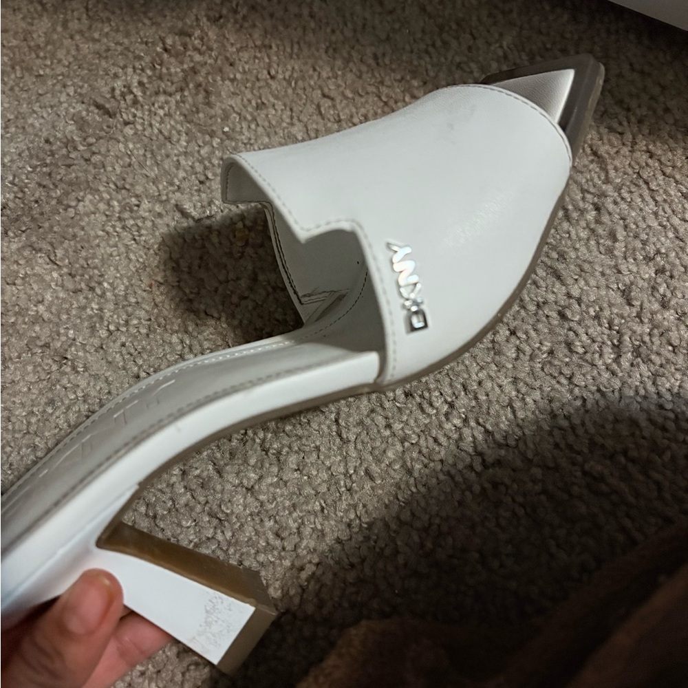 DKNY White Women's Heeled Mules